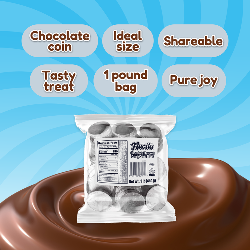 Nucita Chocolate Monedas Plata 1 Lb