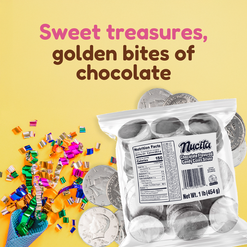 Nucita Chocolate Monedas Plata 1 Lb