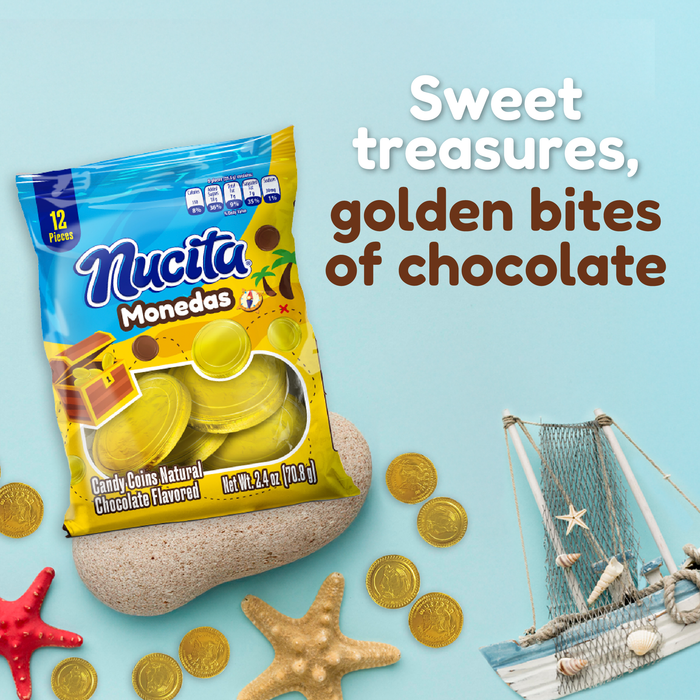 Nucita Chocolate Coins Bag, 12 Count, 2.4 oz