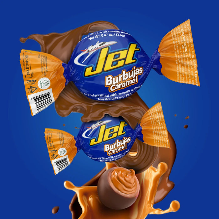 Jet Burbujas Caramel, Bag, 3.80 oz