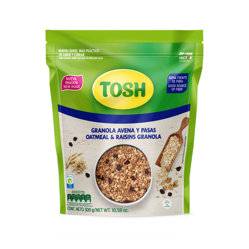 Tosh Granola with oatmeal & raisins 10.5 Oz
