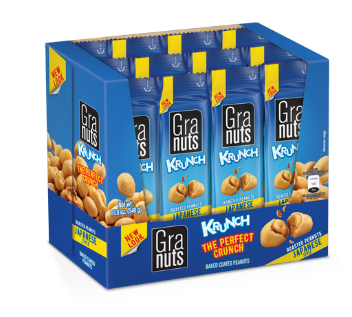 Granuts Krunch Roasted Classic, 1.59 Oz (12 Inner Packs), On-the-Go Snack.