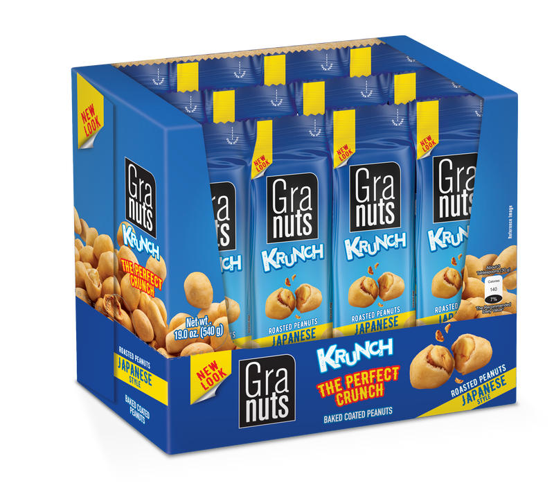 Granuts Krunch Roasted Classic, 1.59 Oz (12 Inner Packs), On-the-Go Snack.