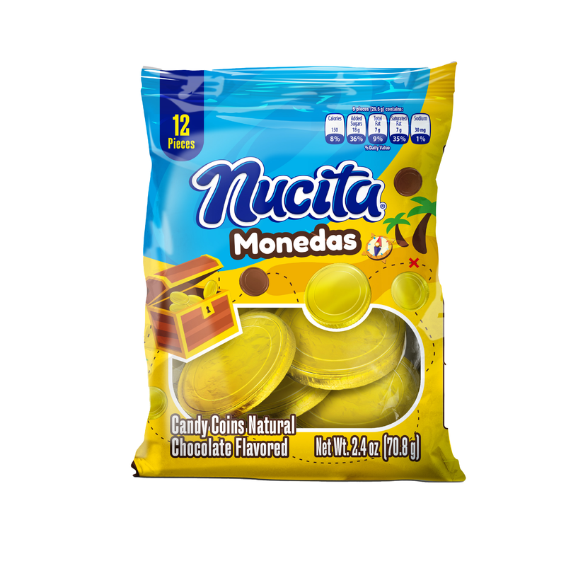 Bolsa de monedas de chocolate Nucita 2.4 oz - 12 ct