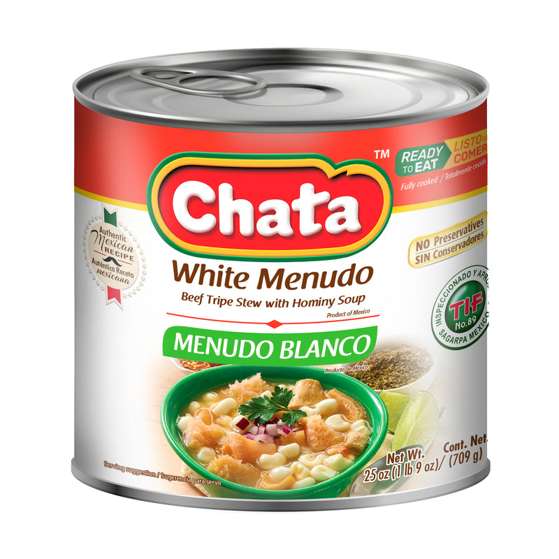 Chata White Menudo With Hominy Soup Can, 25 oz