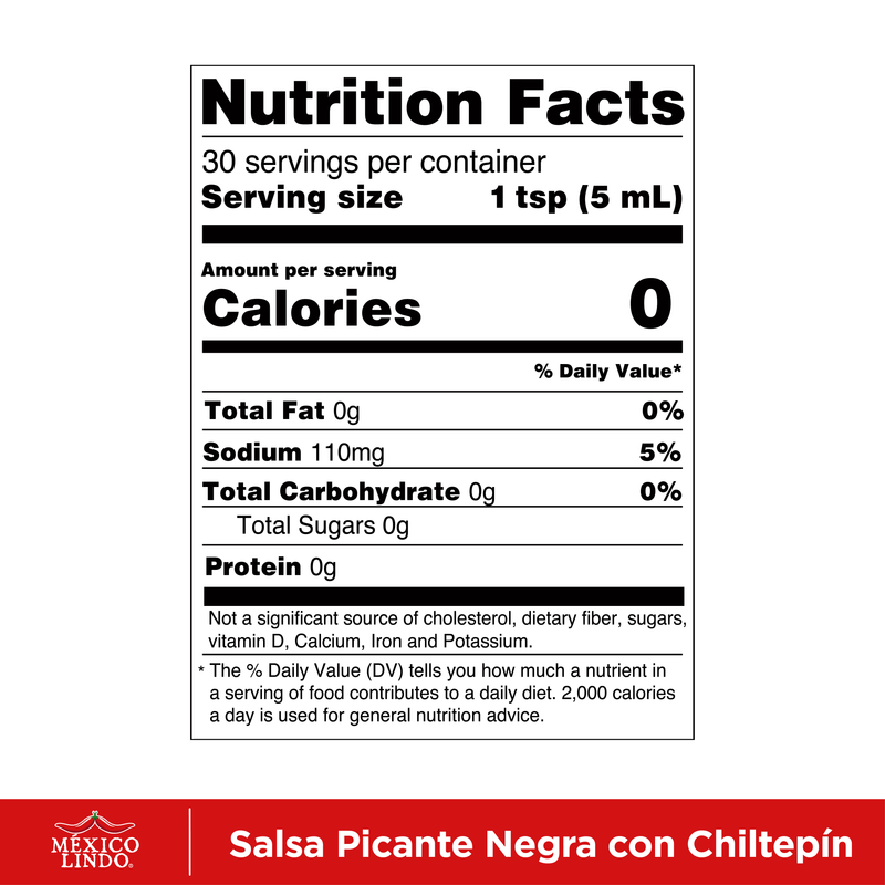 Mexico Lindo Picante Negra Xxxtra Hot Sauce, 5 oz