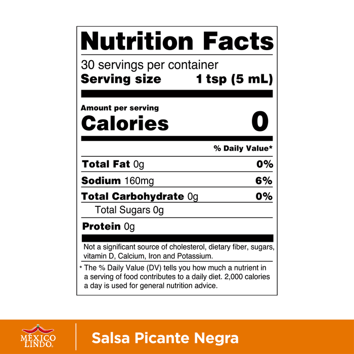 Mexico Lindo Picante Negra Hot Sauce, 5 oz