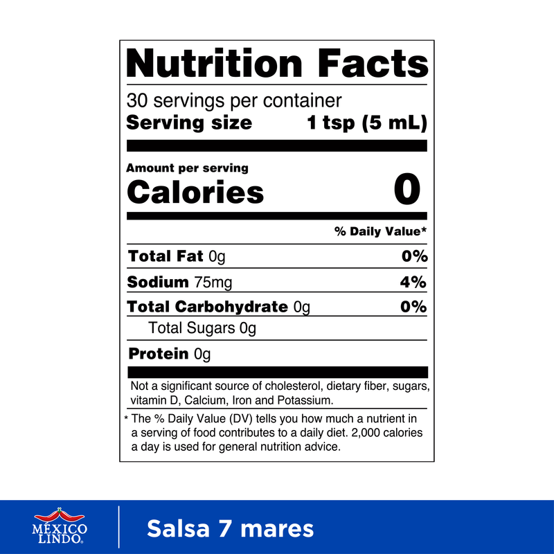 Mexico Lindo 7 Mares Hot Sauce, 5 oz