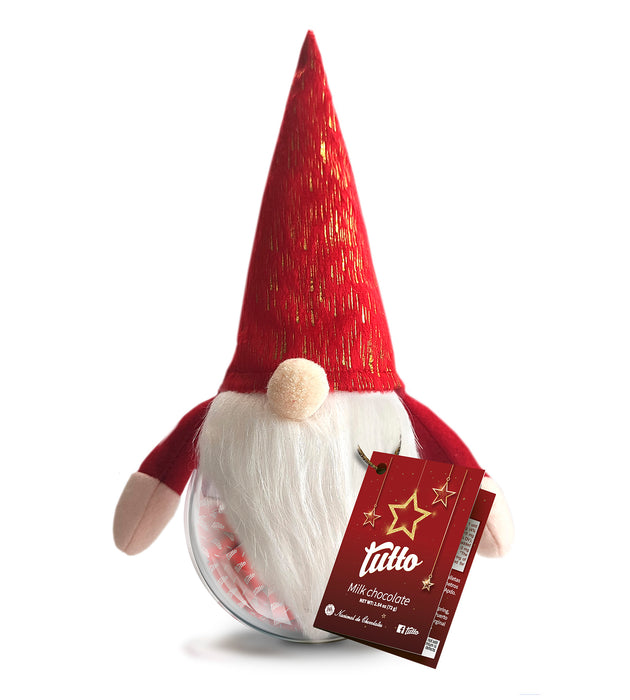 Santa Claus Christmas Orrnament Filled With Delicious, And Creamy Tutto Milk Chocolates, 2.54 Oz (Pack of 1).Red.