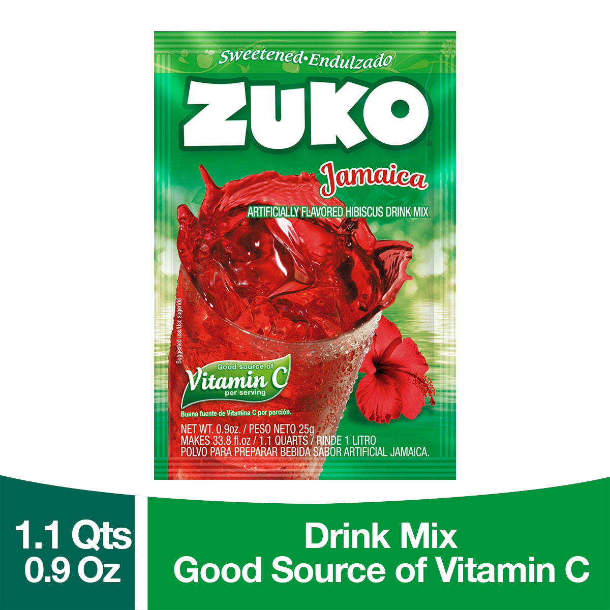 Zuko Drink Mix Jamaica Individual Pack, 24 Count, 0.9 oz