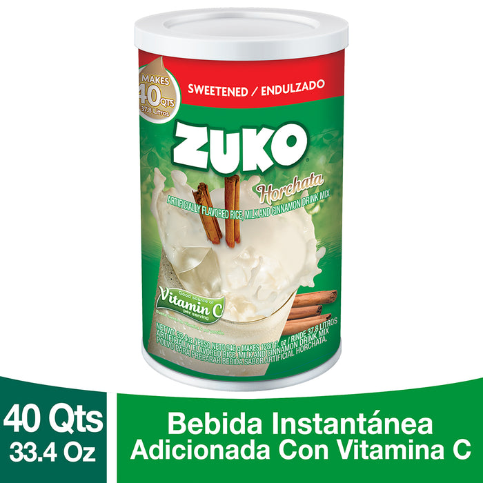 Zuko Drink Mix Horchata Canister, 33.4 oz