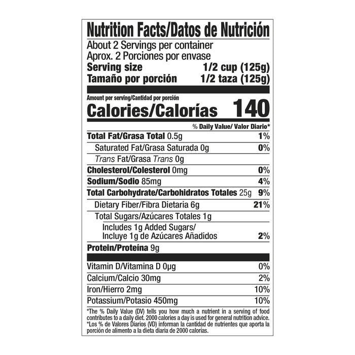 Rica Peas and Carrots, Can, 15 Oz Nutrition Facts 
