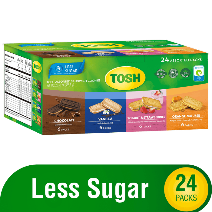 Tosh Cream Cookies 24 Assorted, Packs 20.6 Oz, 24 units