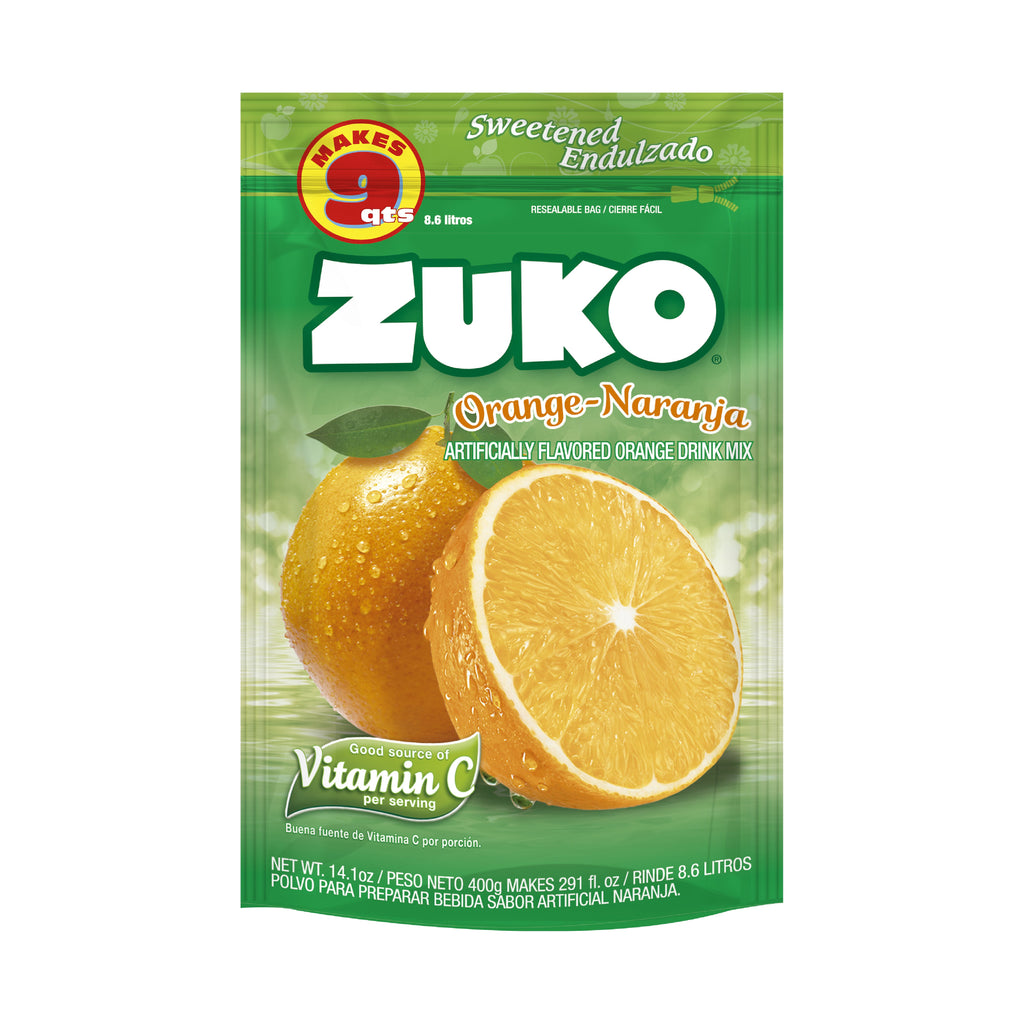 Zuko Drink Mix Orange Family Pack, 14.1 oz — Cordialsa USA
