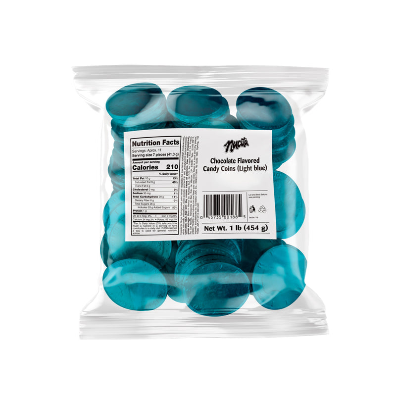 Nucita, Chocolate Turquoise Coins, 1 Lb, 77 units