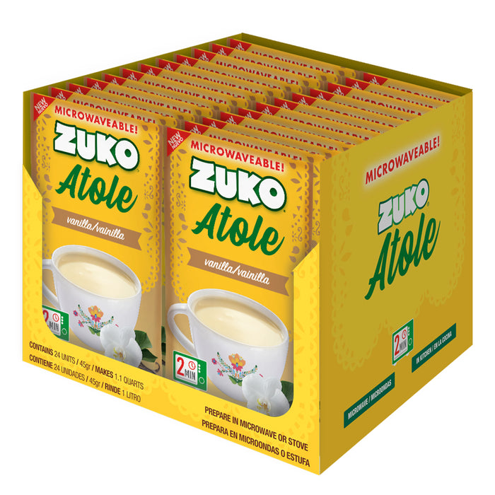 Zuko Atole Vanilla Display 24 units x 1.6 Oz