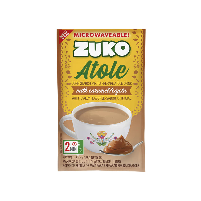 Zuko Atole Leche Caramelo (Cajeta) Display 24 ct x 1.6 oz