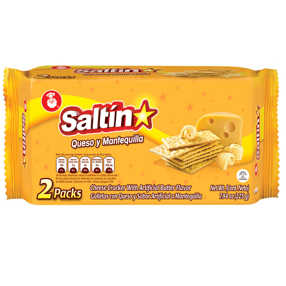 Saltin Cheese and Butter Crackers, 7.93 oz — Cordialsa USA