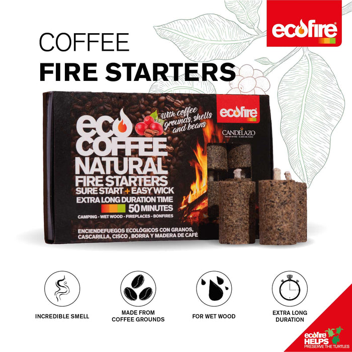 Ecofire, Coffee Grounds, Fire Starters, 12 Units