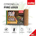 Ecofire, Citronella, Firelog ,Box With 3 Logs, 16.93 OZ