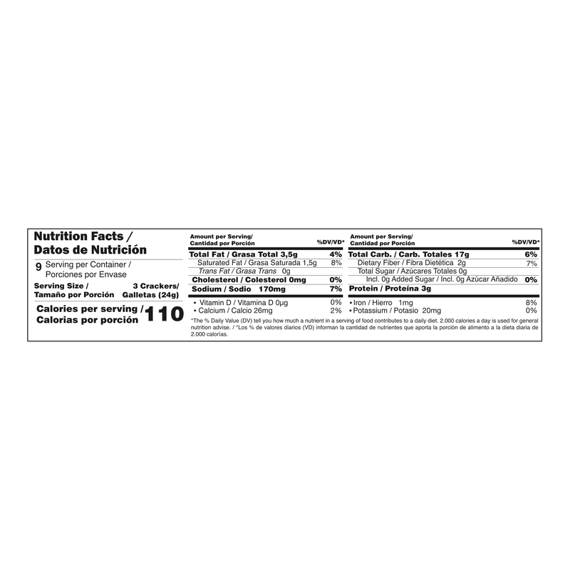 Dux Wheat Saltines, Oat Fiber Crackers Bag, 7.6 Oz