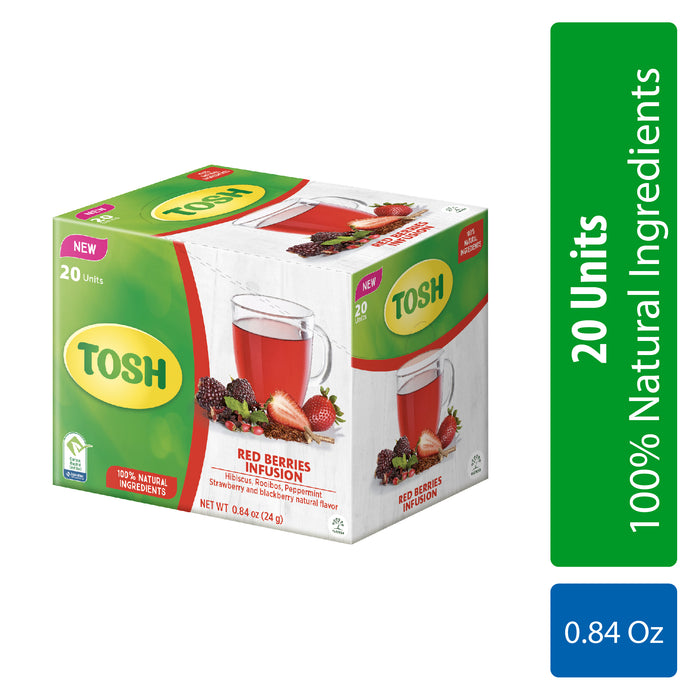 Tosh Herbal Tea Red Berries 0.84 Oz - 20 ct
