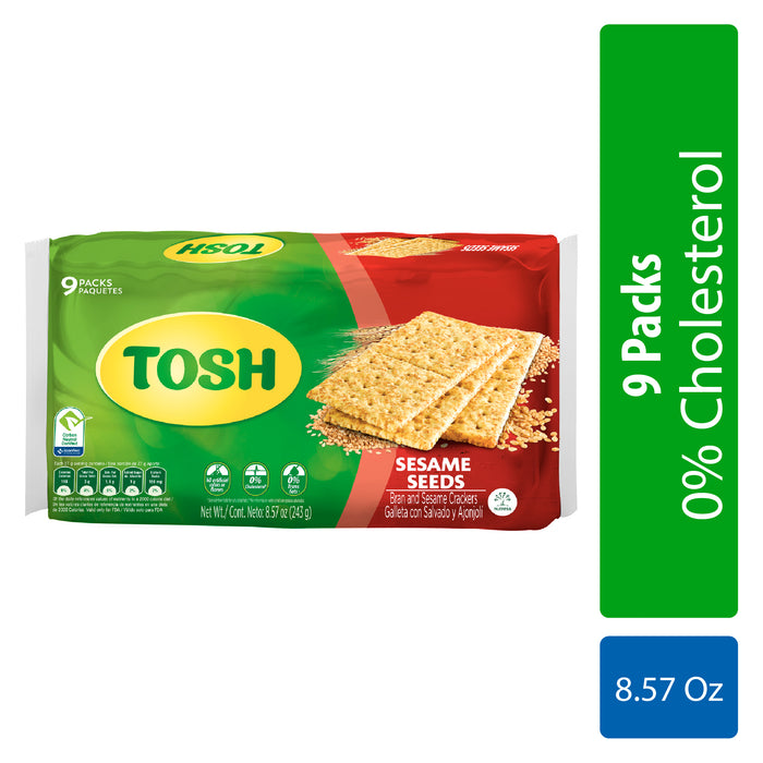 Tosh, Sesame Crackers, 8.57 Oz