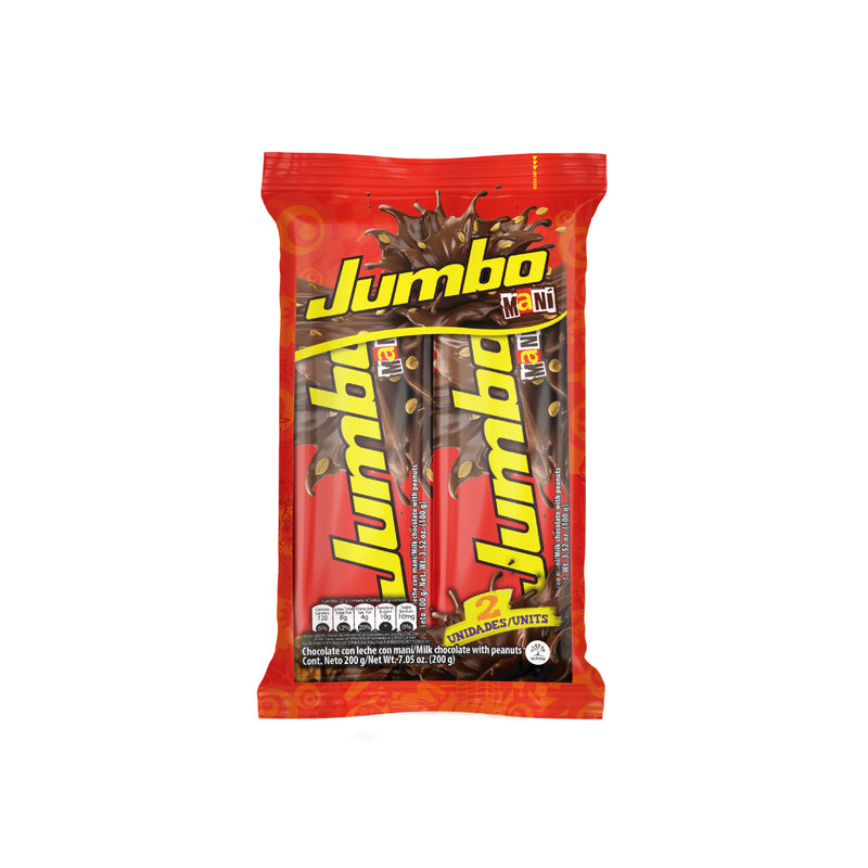 Jumbo, Peanut Chocolate, Includes 2 bars in the 7.05 Oz Bag, perfect snack.