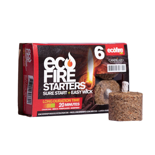 Ecofire, Fire Starter, Long Duration, Box With 6 Units, 3.26 OZ, Pack of 1