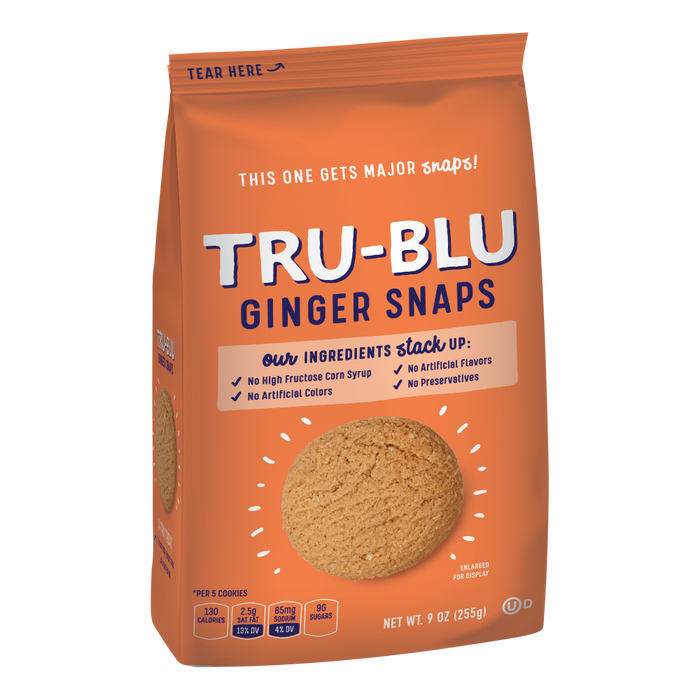 Tru Blu, Ginger Snap Bag Cookie, 9 Oz