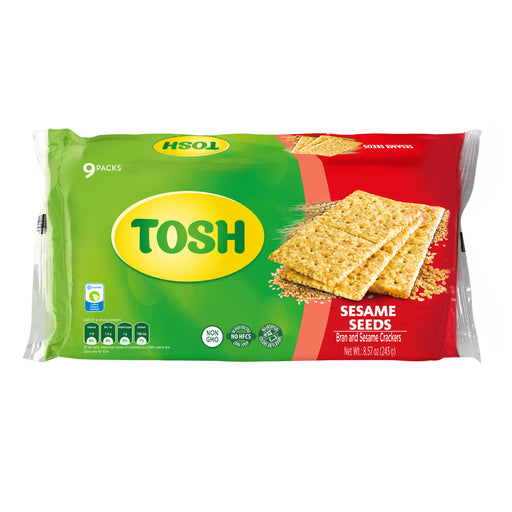 Tosh, Sesame Crackers, 8.57 Oz