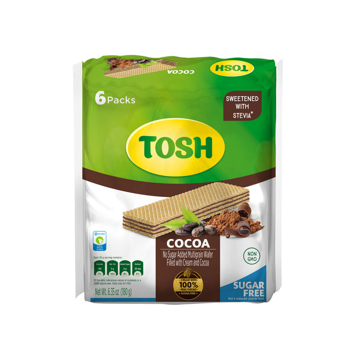 Tosh, Wafer Multigrain Cocoa, 6.35 Oz