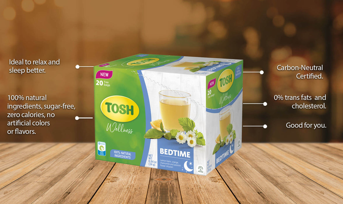 Tosh, Bedtime Herbal Tea, 0.84 Oz, Box with 20 Tea bags