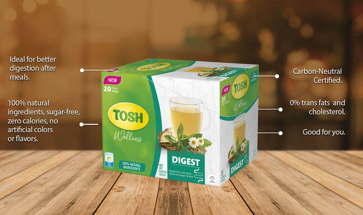 Tosh Digest Infusion 0.84 OZ - Box with 20 Tea bags