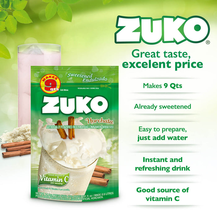Zuko Horchata 14.01 OZ, Refreshing Drink