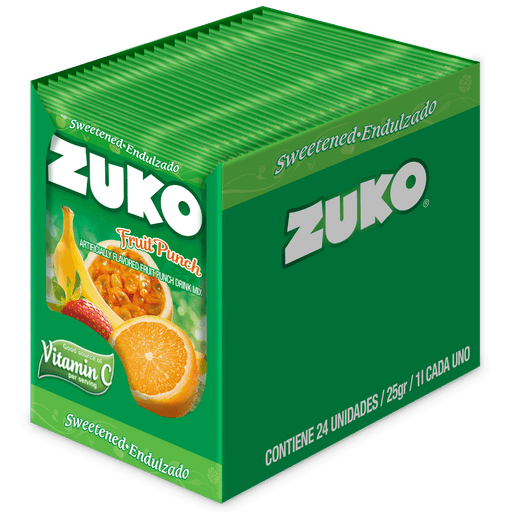 Zuko Fruit Punch Display 24 units x 0.9 Oz
