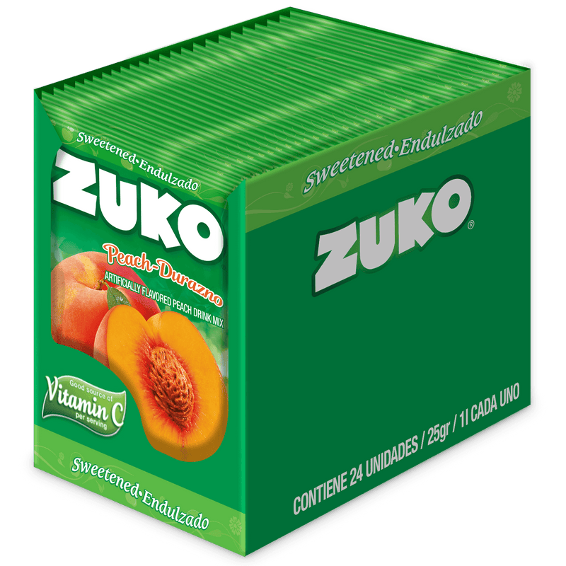 Zuko Peach 0.9 Oz - 24 units, refreshing drink