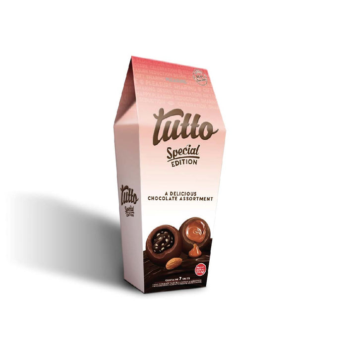 Tutto, Chocolates Filled With Cunchy Almond Pieces, and Caramel, 3.33 Oz, 7 units
